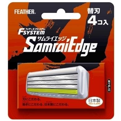 Запасные кассеты с тройным лезвием д/станка Feather F-System "Samurai Edge"