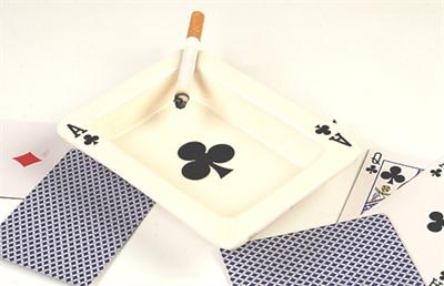 Пепельница керамика "Карты"