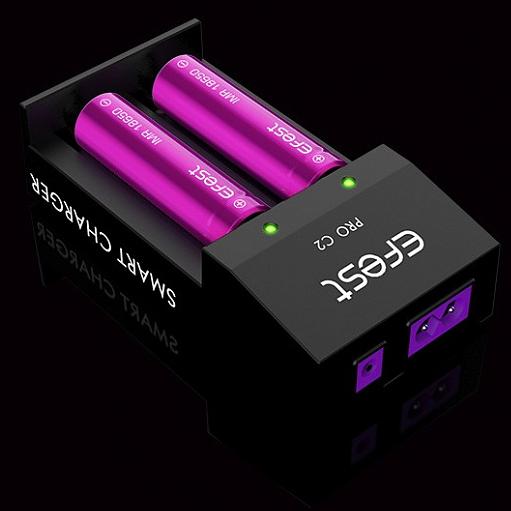 Зарядное устройство 18650 Efest Pro C2 на 2 батареи