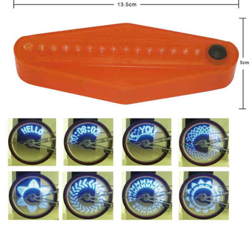 LED-надпись на колесо велосипеда