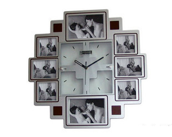 Часы-фоторамка на 8 фото