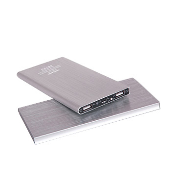 Пауэрбанк 8000mAh, 5V 2A/1A, серебро