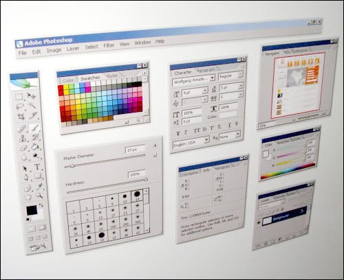 Набор магнитов на холодильник "Фотошоп"