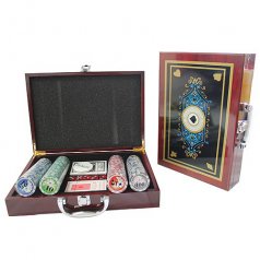 Набор для покера 200 11,5гр в дер. кейсе c номиналом