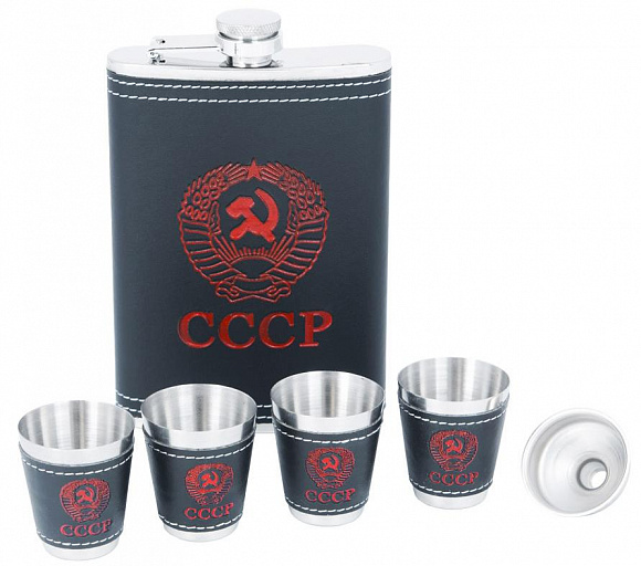 Набор фляга+4 стопки "СССР"