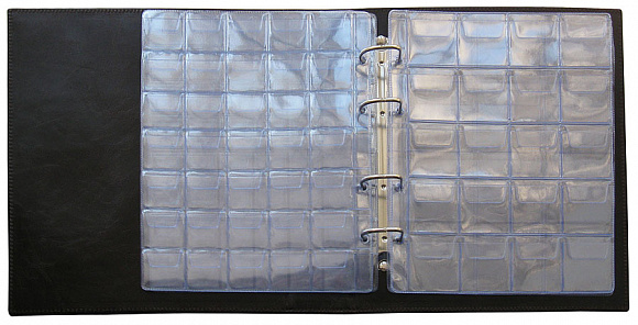 Альбом для монет кожа коричневая