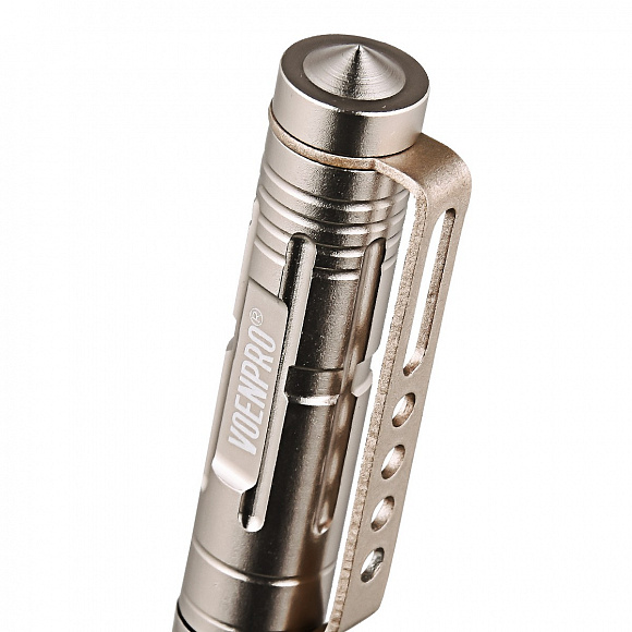 Тактическая ручка со стеклобоем металлик