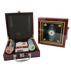 Набор для покера 100 11,5гр в дер. кейсе c номиналом