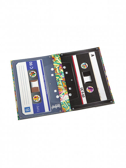 Обложка паспорт кожа "Кассета"