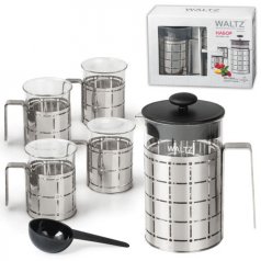 Набор WALTZ: Френч-пресс + 4 стакана