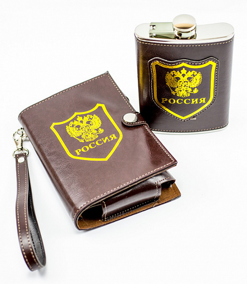 Фляга "Россия-книжка" 9Oz