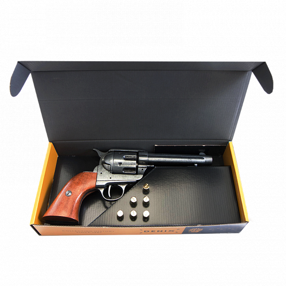 Револьвер Кольт с 6 патронами калибр 45, модель 1873г. 5.5", хром