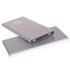 Пауэрбанк 8000mAh, 5V 2A/1A, серебро