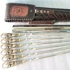 Шампуры в чехле "Медведь"