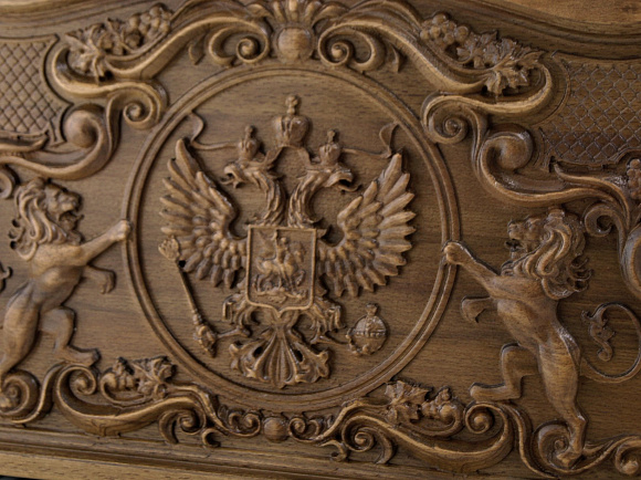 Нарды фигурные "Герб РФ" 59х30 см. бук