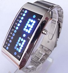 Часы LED мет. ремень