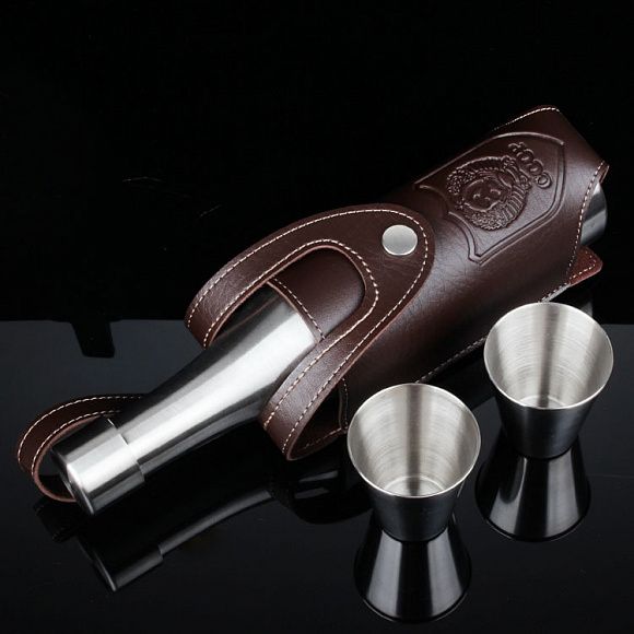 Бутылка стальная в чехле "Россия", (18 oz)