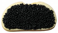 Магнит "Бутерброд с черной икрой"