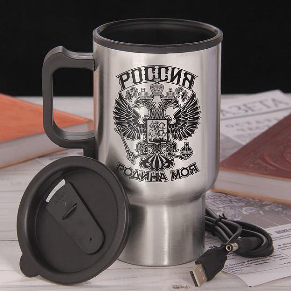 Термокружка с USB "Россия", 450 мл