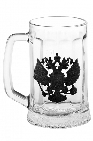 Кружка пивная "Герб России"