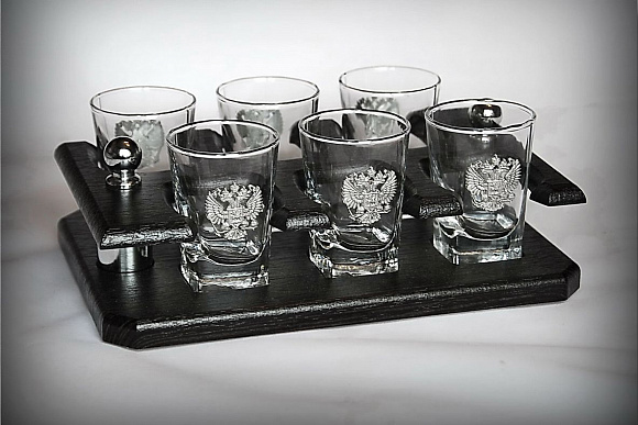 Набор стопок на подставке "Держава" 6х60 мл.