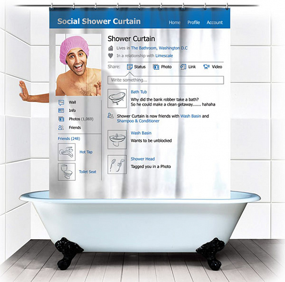 Занавеска "Социальная сеть"