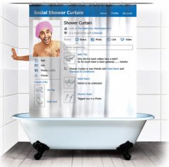 Занавеска "Социальная сеть"