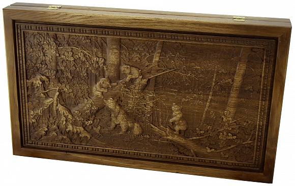 Нарды массив дуба "Утро в сосновом бору" 50х29