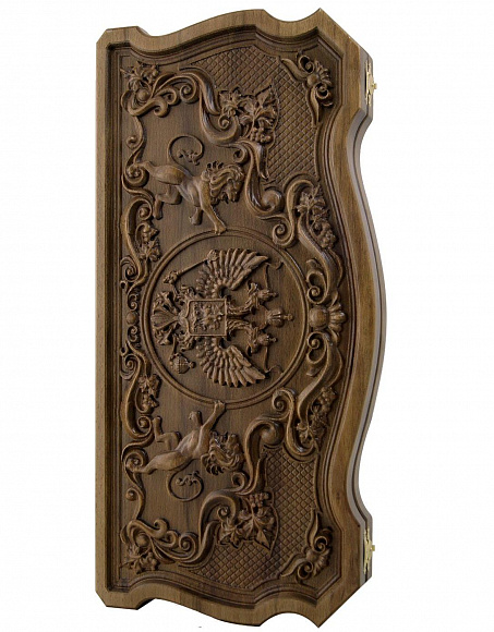 Нарды фигурные "Герб РФ" 59х30 см. бук