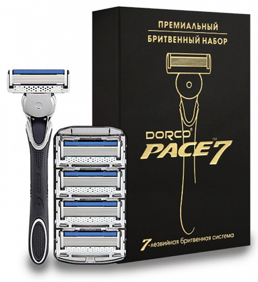 Cтанок Dorco PACE7 (7 лезвий) + 5 кассет