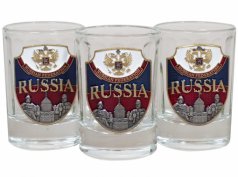 Набор со стопками "RUSSIA" (3 шт.)