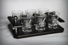 Набор стопок на подставке "К успеху"