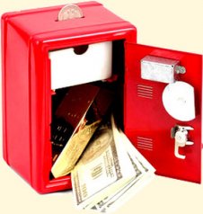 Копилка-сейф мет.