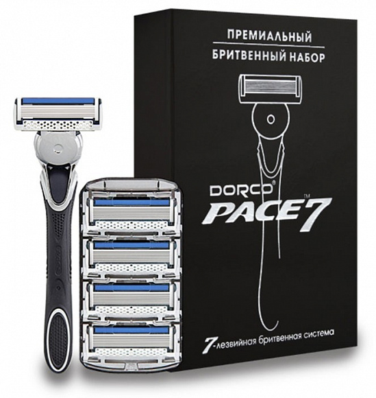 Cтанок Dorco PACE7 (7 лезвий) + 5 кассет