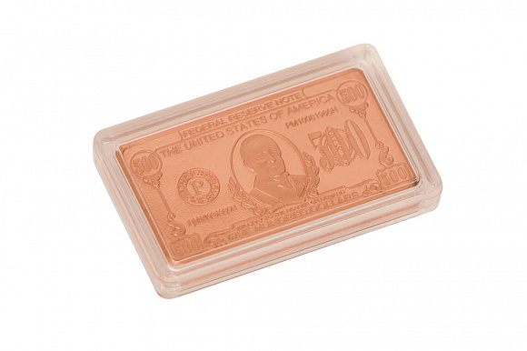 Банкнота металлическая 500 долларов