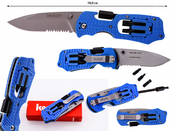 Нож складной Kershaw 1920, мультитул, синий