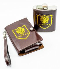 Фляга "Россия-книжка" 9Oz