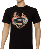 Футболка шелк. "Superman in fire"