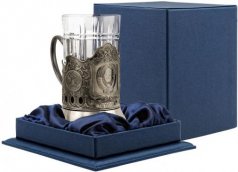 Подстаканник "Герб СССР" + стакан