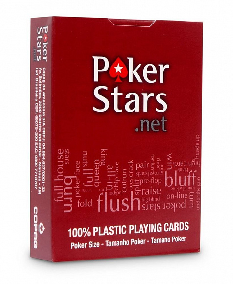 Карты 100% пластик Copag "PokerStars" красные
