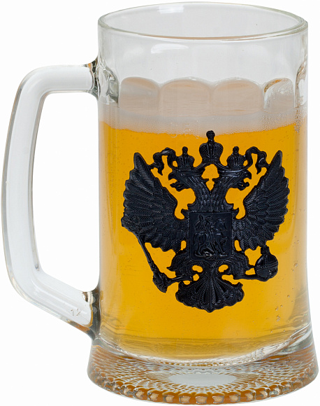 Кружка пивная "Герб России"
