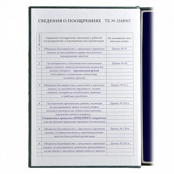 Набор "Трудовая книжка" с флэшкой и ручкой