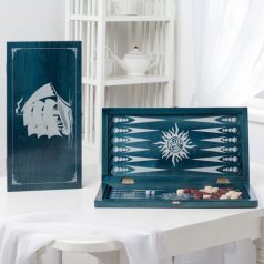 Нарды "Фрегат" 480 х 240 морская волна