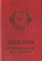 Диплом прирожденного начальника