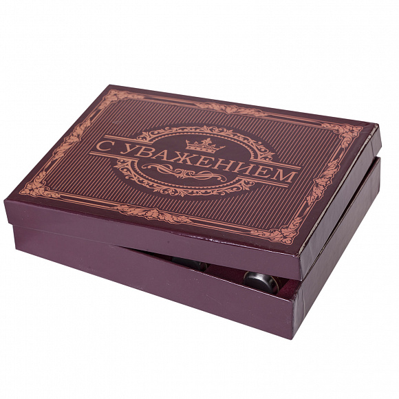 Набор фляга+4 стопки "Крепкий мужик"