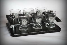 Набор стопок на подставке "Держава"