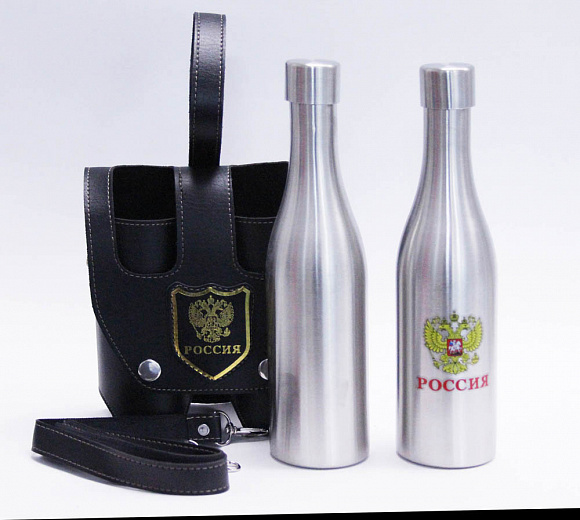 Набор фляг в чехле "Россия" (2 бутылки)