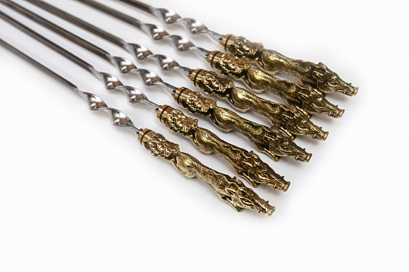 Шампур литье головы животных