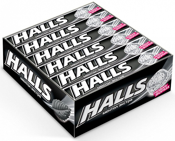 Леденцы "Halls" Ментол экстра 25 гр.